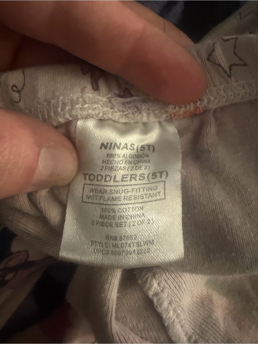 My Little Pony 5T Pink Pajama Bottoms with Rainbow & Purple Details - Picture 7 of 8
